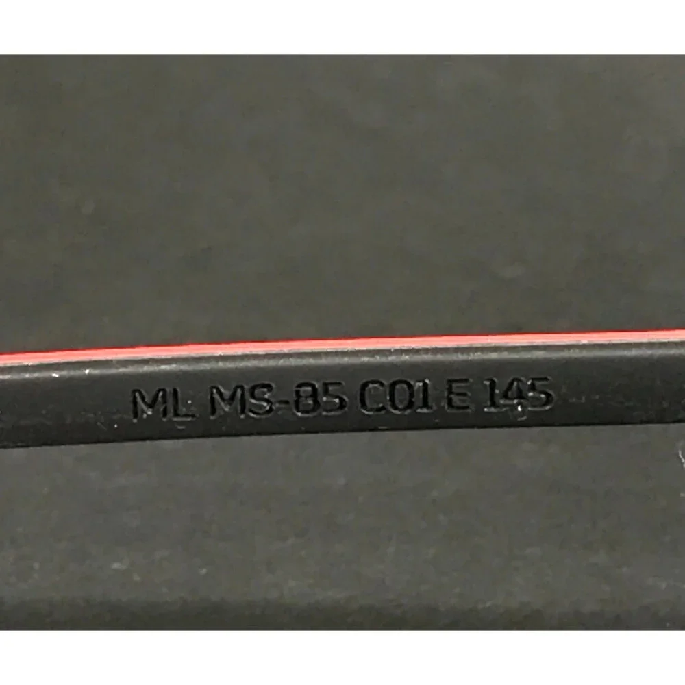 McLaren Eyeglasses Frames ML MS-85 C01 Black Red Rimless Rectangle 53-18-145